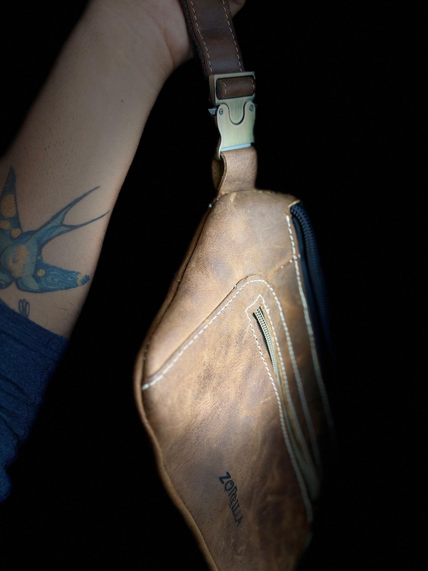 leather sling bag