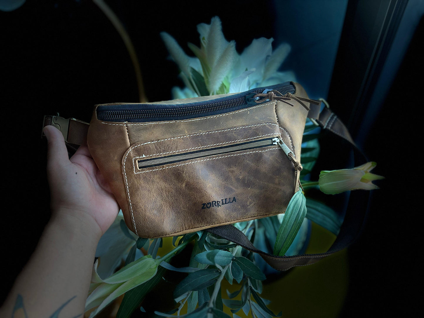leather sling bag