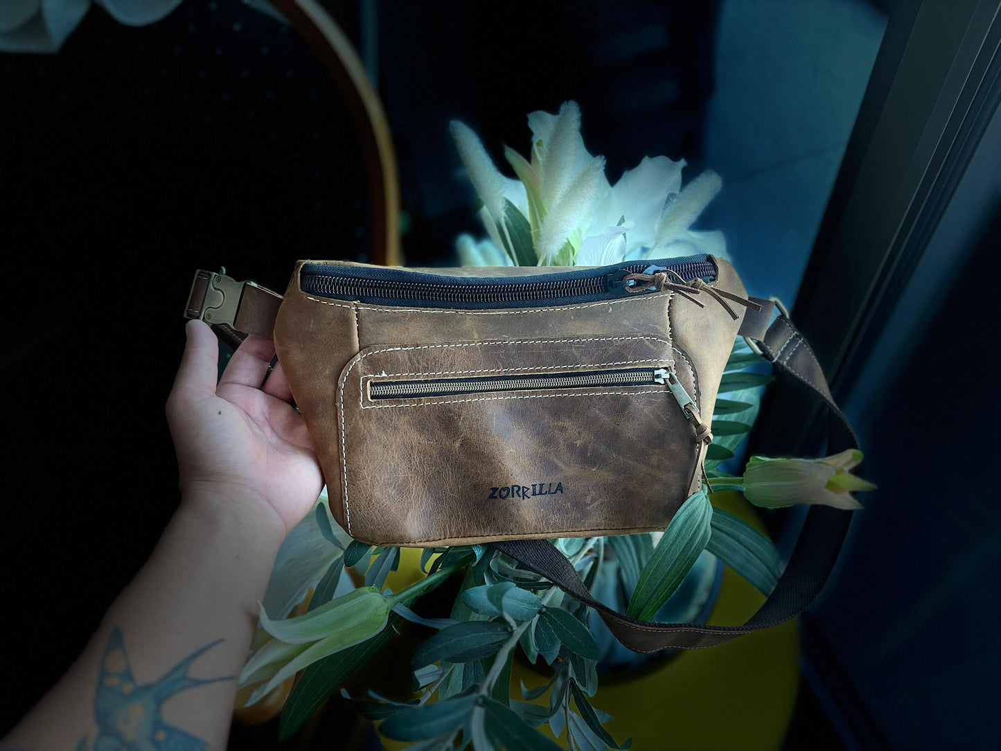 leather sling bag