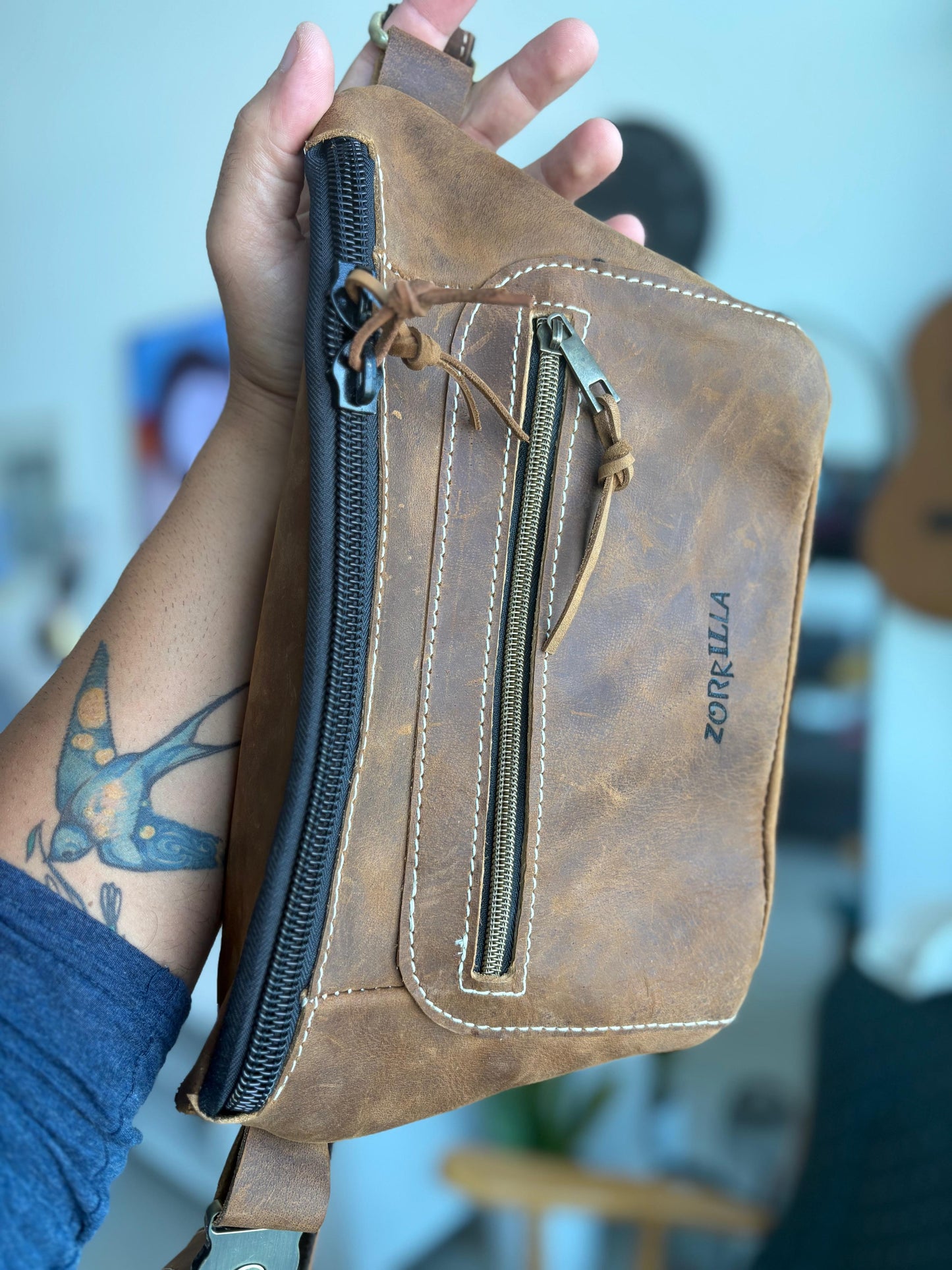 leather sling bag